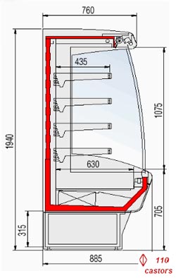 Arneg Minor-1268SS OSCARTIELLE Reach in Multi Deck Display