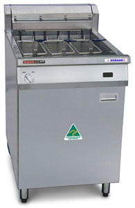 Austheat AF813 Single Pan Three Basket Floor Model Fryers