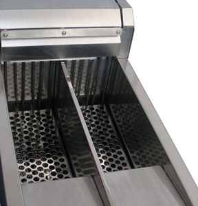 Austheat AF822 Double Pan Two Basket Floor Model Fryers