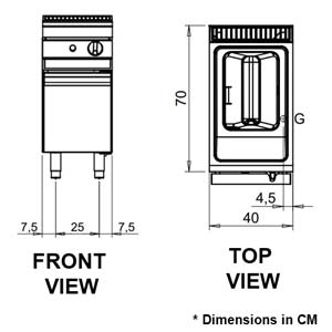 Baron Queen7 Q70FRI/G415 Single Pan Gas Deep Fryer