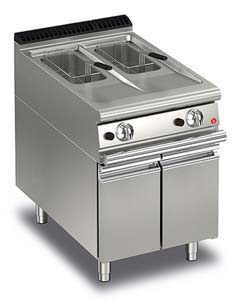 Baron Queen7 Q70FRI/G610 Split Pot Gas Deep Fryer 2 x 10Ltr