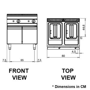 Baron Queen7 Q70FRI/G815 Double Pan Gas Deep Fryer