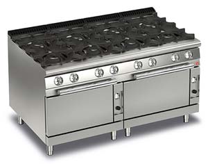 Baron Queen7 Q70PCF/G1605 8 Burner Double Oven Gas Range