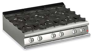 Baron Queen7 Q70PC/G1205 6 Burner Gas Cook Top