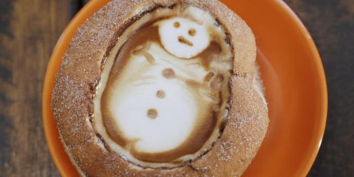 Coffee in a Donut Cup