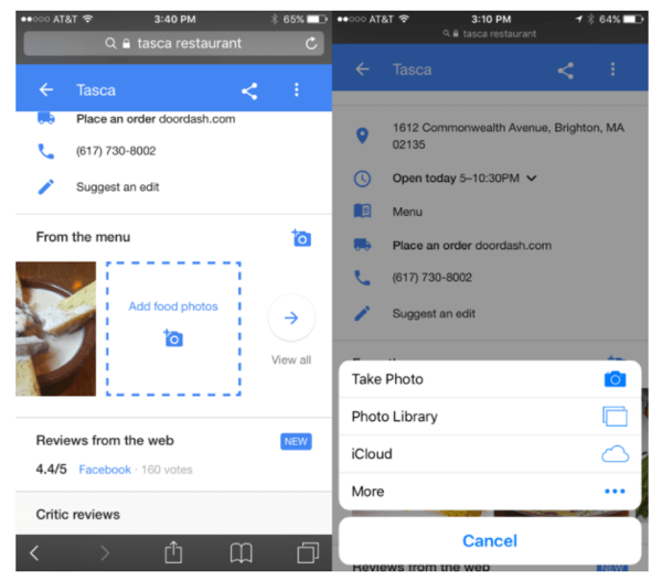 Google Releases ‘From the Menu’ for Your Foodporn Needs