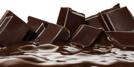 A melted chocolate bar