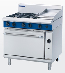 Blue Seal G506C Gas Static Oven 4 Burner 300 Griddle Range