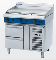 Blue Seal G516A-RB Gas Griddle 900 Refrigerated Base