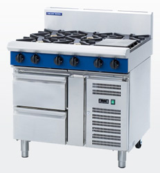 Blue Seal G516D-RB Gas Cooktop 6 Burner Refrigerated Base