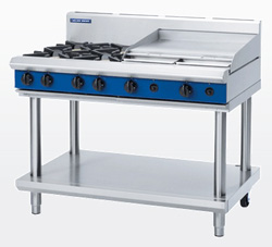 Blue Seal G518B-LS Gas Cooktop 4 Burner 600 Griddle Leg Stand