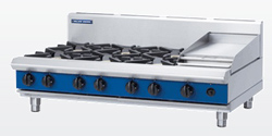 Blue Seal G518C-B Gas Cooktop 6 Burner 300 Griddle Bench Model