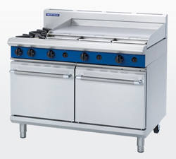 Blue Seal G528A Gas Double Static Oven 2 Burner 900 Griddle Range