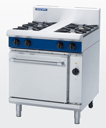 Blue Seal GE54D Electric Convection Oven 4 Gas Burner Range