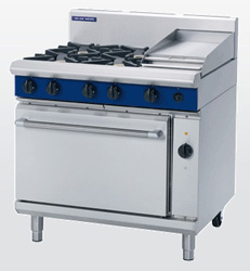 Blue Seal GE56C Electric Convection Oven Gas 4 Burner 300 Griddle Range