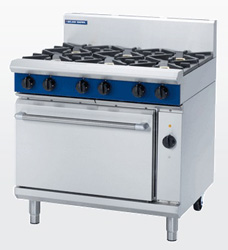 Blue Seal GE56D Electric Convection Oven Gas 6 Burner Range