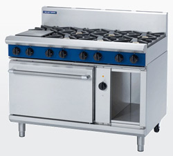 Blue Seal GE58D Electric Convection Oven Gas 8 Burner Range