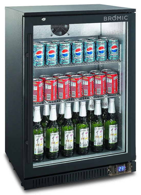 Bromic BB0120GD-NR 118L 1 Door Back Bar Display Fridge