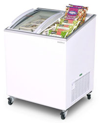 Bromic CF0200ATCG 176L Curved Glass Chest Freezer