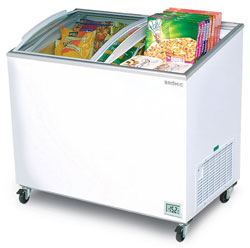 Bromic CF0300ATCG 264L Curved Glass Chest Freezer