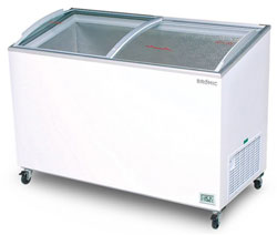 Bromic CF0400ATCG 352L Curved Glass Chest Freezer