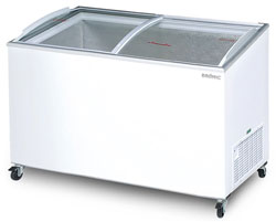 Bromic CF0600ATCG 555L Curved Glass Chest Freezer