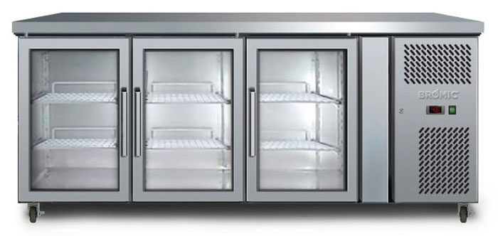 Bromic UBC1795GD 417L 3 Glass Door Underbench Chiller