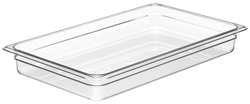 Cambro 12CW Camwear Full Size GN Polycarbonate Food Storage Pan 6cm Deep, Pack of 6