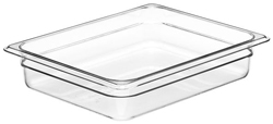 Cambro 22CW Camwear Half Size GN Polycarbonate Food Storage Pan 6cm Deep, Pack of 6