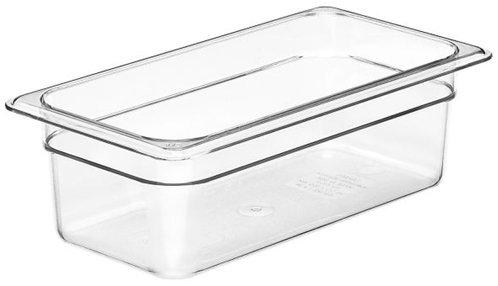 Cambro 34CW Camwear One Third Size GN Polycarbonate Food Storage Pan 10cm Deep, Pack of 6