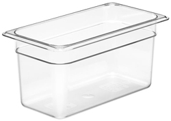 Cambro 36CW Camwear One Third Size GN Polycarbonate Food Storage Pan 15cm Deep, Pack of 6