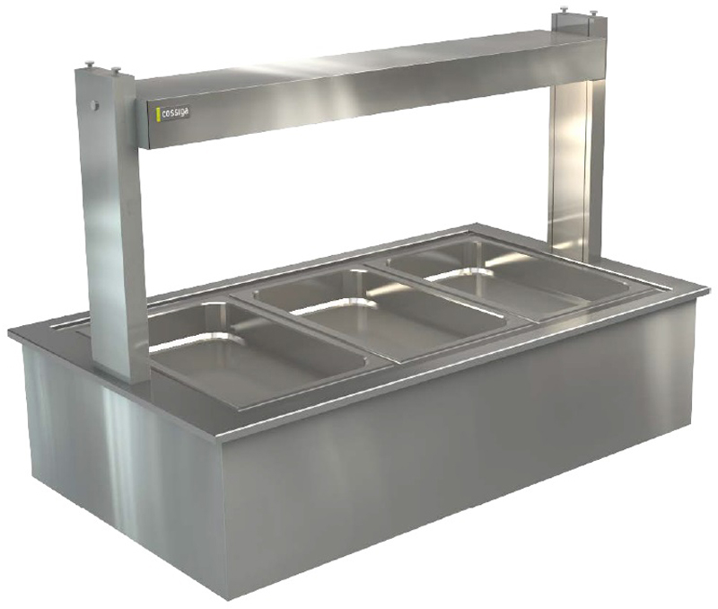 Cossiga LSBM3 Linear Series Bain Marie Buffet Display