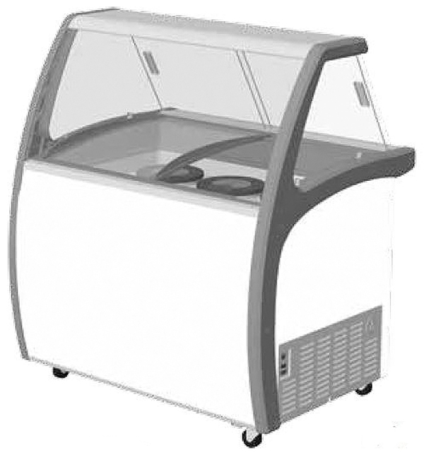 Exquisite SD325S2 Six Tubs Ice Cream Scooping Freezer