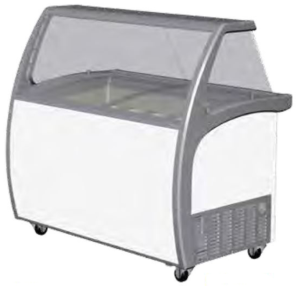 Exquisite SD415S2 Nine Tubs Ice Cream Scooping Freezer