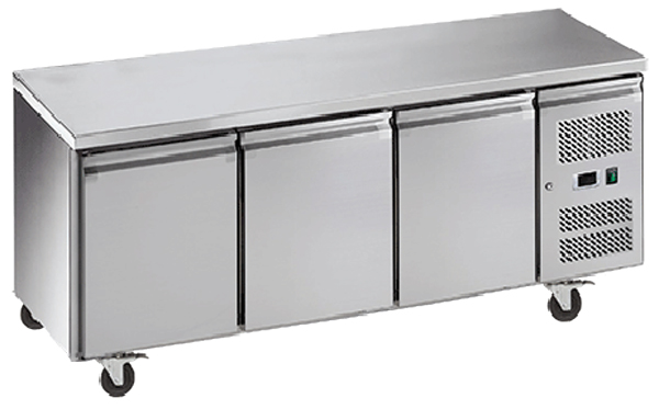 Exquisite SSC400H Three Solid Doors Underbench Storage Refrigerator Slimline