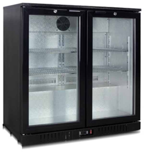 Exquisite UBC210 Two Swing Doors Backbar Display Refrigerator