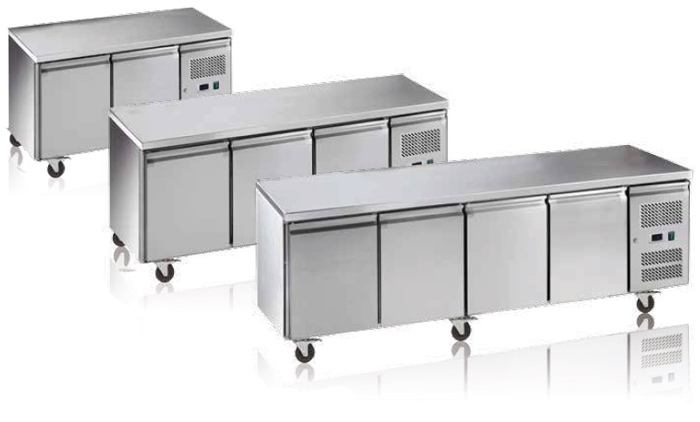 Exquisite USC400H Three Solid Doors Underbench Storage Refrigerator