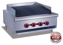 Gasmax QR-24E Gas Char Grill top 4 burner