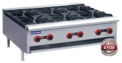 Gasmax RB-6E 800 Series Gas 6 Open Burner Cook top