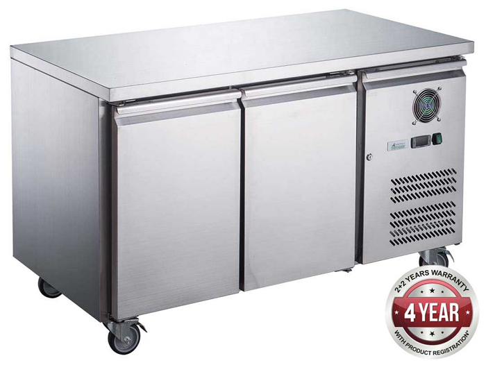 FED-X XUB6C13S2V SS 2 Door Bench Fridge