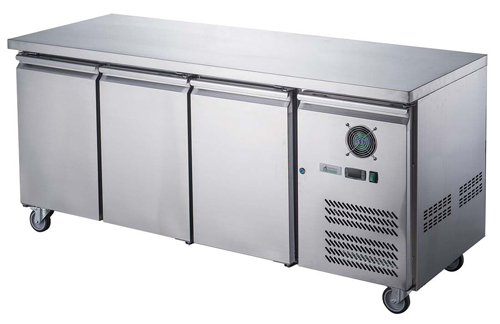 FED-X XUB6C18S3V SS 3 Door Bench Fridge