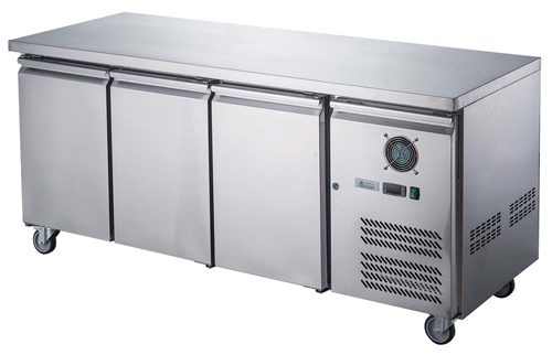 FED-X XUB6F18S3V SS 3 Door Bench Freezer