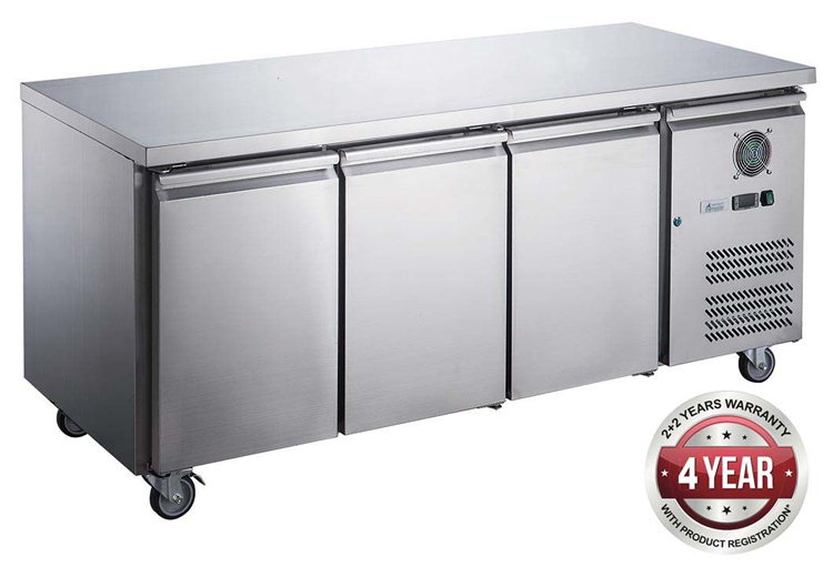 FED-X XUB6F18S3V SS 3 Door Bench Freezer