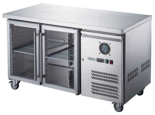 FED-X XUB7C13G2V SS 2 Door Bench Fridge