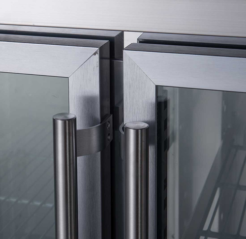 FED-X XUB7C22G4V SS 4 Door Bench Fridge