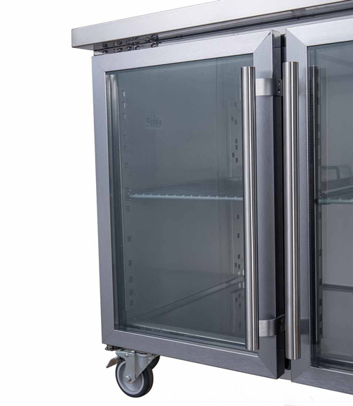 FED-X XUB7C13G2V SS 2 Door Bench Fridge