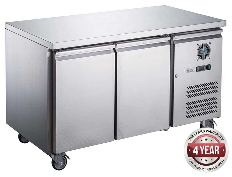 FED-X XUB7C13S2V SS 2 Door Bench Fridge