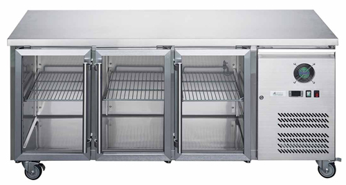 FED-X XUB7C18G3V SS 3 Door Bench Fridge