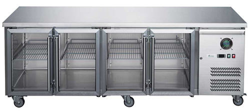 FED-X XUB7C22G4V SS 4 Door Bench Fridge