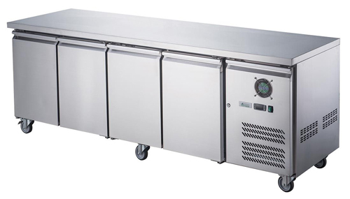 FED-X XUB7C22S4V SS 4 Door Bench Fridge